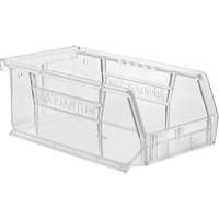 Crystal Clear Ultra Bins, 4-1/8" W x 3" H x 7-3/8" D, Clear NRZ Safety Inc.
