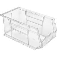 Crystal Clear Ultra Bins, 8-1/4" W x 7" H x 14-3/4" D, Clear NRZ Safety Inc.