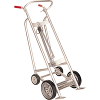 Drum Truck with Hand Brake, Aluminum Construction, 25 - 55 US Gal. (20 - 45 Imperial Gal.) NRZ Safety Inc.