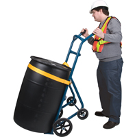 Drum Hand Truck , Steel Construction, 25 - 55 US Gal. (20 - 45 Imperial Gal.) NRZ Safety Inc.