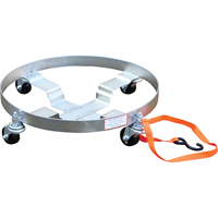 Multi-Tier Drum Dollies, Steel, 900 lbs. Capacity, 23-1/2" Diameter, Rubber Casters NRZ Safety Inc.
