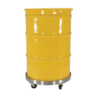 Drum Dollies, Stainless Steel, 800 lbs. Capacity, 23-1/4" Diameter, Rubber Casters NRZ Safety Inc.