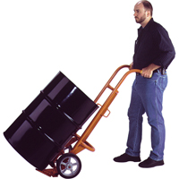 Chariots ergonomiques pour baril, Fabriqu&eacute; en Acier, 55 - 85 gal. US (45 - 70 gal. imp.) NRZ Safety Inc.