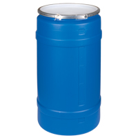 Polyethylene Drums, 30 US gal. (25 imp. Gal.), Open Top, Blue NRZ Safety Inc.