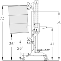 Manipulateur ergonomique de baril &agrave; port&eacute;e &eacute;lev&eacute;, DM-100-HR, 30 - 85 gal. US (25 - 70 gal. imp.) NRZ Safety Inc.