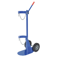 Gas Cylinder Cart, Rubber Wheels, 12" W x 15-1/2" L Base, 500 lbs. NRZ Safety Inc.