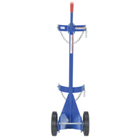 Gas Cylinder Cart, Rubber Wheels, 12" W x 15-1/2" L Base, 500 lbs. NRZ Safety Inc.