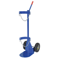 Gas Cylinder Cart, Pneumatic Wheels, 12" W x 15-1/2" L Base, 500 lbs. NRZ Safety Inc.