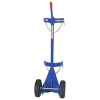 Gas Cylinder Cart, Pneumatic Wheels, 12" W x 15-1/2" L Base, 500 lbs. NRZ Safety Inc.