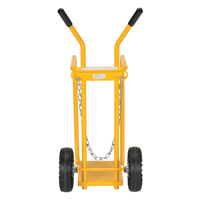 Gas Cylinder Cart, Mold-on Rubber Wheels, 9-13/16" W x 16" L Base, 150 lbs. NRZ Safety Inc.
