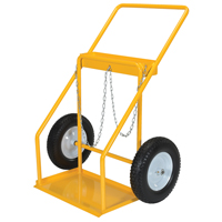 Gas Cylinder Cart, Rubber Wheels, 22" W x 14-1/8" L Base, 250 lbs. NRZ Safety Inc.