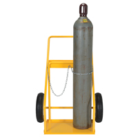 Gas Cylinder Cart, Rubber Wheels, 22" W x 14-1/8" L Base, 250 lbs. NRZ Safety Inc.