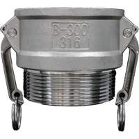 Cam & Groove Coupling, Stainless Steel, Type B, 3/4", Male NPT, 250 PSI NRZ Safety Inc.