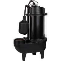 Pompe d'effluent en fonte, 4800 gal./h, 120 V, 7,8 A, 1/2 CV NRZ Safety Inc.