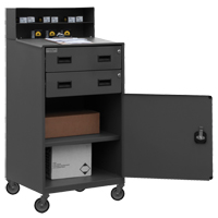 Shop Desk, 23" W x 20" D x 51" H, Grey NRZ Safety Inc.
