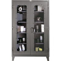 Clearview Cabinets, Steel, 4 Shelves, 60" H x 48" W x 24" D NRZ Safety Inc.