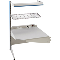 Postes de travail modulaires ergonomiques - Exemples de configurations - A-SC Ajouts de coin &agrave; un c&ocirc;t&eacute;, 36" la x 28" p x 84" h, Ajout de coin &agrave; un c&ocirc;t&eacute; NRZ Safety Inc.