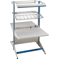 Postes de travail modulaires ergonomiques - Exemples de configurations - A-DC Ajouts de coin &agrave; deux c&ocirc;t&eacute;s, 36" la x 56" p x 84" h, Ajout de coin &agrave; deux c&ocirc;t&eacute;s NRZ Safety Inc.