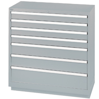 Armoires de rangement avec tiroirs, 7 tiroirs, 40-1/4" la x 22-1/2" p x 41-3/4" h, Gris NRZ Safety Inc.