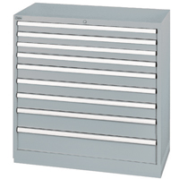 Armoires de rangement avec tiroirs, 9 tiroirs, 40-1/4" la x 22-1/2" p x 41-3/4" h, Gris NRZ Safety Inc.