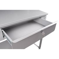 Open Floor Style Shop Desk, 34-1/2" W x 30" D x 53" H, Grey NRZ Safety Inc.