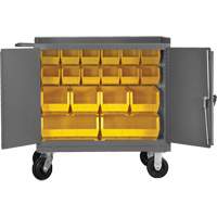 Armoire d'&eacute;tabli mobile avec bacs, Acier Surface NRZ Safety Inc.