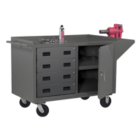 Armoire d'&eacute;tabli mobile, Acier Surface NRZ Safety Inc.