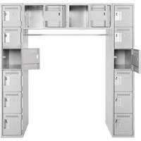 Assembled Archettes Clean Line Economy Lockers, 16 -tier, Bank of 3, 18" x 72" x 12", Steel NRZ Safety Inc.