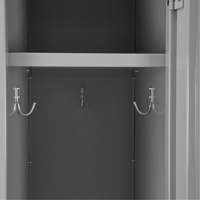Clean Line Lockers, 3 -tier, Bank of 4, 48" x 18" x 72", Steel, Charcoal, Rivet (Assembled) NRZ Safety Inc.