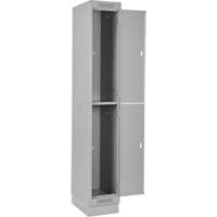 Clean Line Lockers, 2 -tier, Bank of 4, 48" x 18" x 76", Steel, Grey, Rivet (Assembled) NRZ Safety Inc.