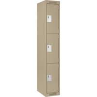 Casiers Clean Line, 3 niveaux, 12" x 18" x 72", Acier, Beige, Rivet (assembl&eacute;) NRZ Safety Inc.