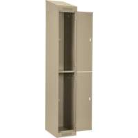Clean Line Lockers, 2 -tier, Bank of 4, 48" x 18" x 78", Steel, Beige, Rivet (Assembled) NRZ Safety Inc.