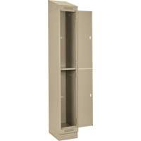 Clean Line Lockers, 2 -tier, Bank of 4, 48" x 18" x 82", Steel, Beige, Rivet (Assembled) NRZ Safety Inc.
