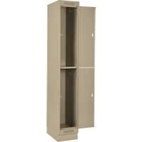 Clean Line Lockers, 2 -tier, Bank of 4, 48" x 18" x 76", Steel, Beige, Rivet (Assembled) NRZ Safety Inc.
