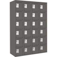 Petits casiers Clean Line, 6 niveaux, Bloc de 4, 48" x 18" x 72", Acier, Charbon, Rivet (assembl&eacute;) NRZ Safety Inc.