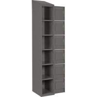 Clean Line Lockerette, 6 -tier, Bank of 4, 48" x 18" x 78", Steel, Charcoal, Rivet (Assembled) NRZ Safety Inc.