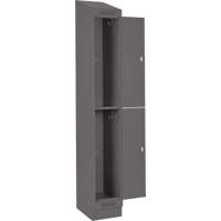 Clean Line Lockers, 2 -tier, Bank of 4, 48" x 18" x 82", Steel, Charcoal, Rivet (Assembled) NRZ Safety Inc.