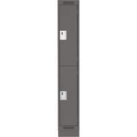 Casiers Clean Line, 2 niveaux, 12" x 18" x 76", Acier, Charbon, Rivet (assembl&eacute;) NRZ Safety Inc.
