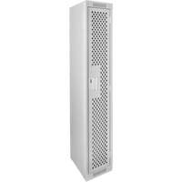 Clean Line Lockers, 12" x 12" x 72", Steel, Grey, Rivet (Assembled), Perforated NRZ Safety Inc.