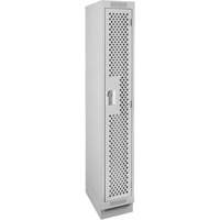 Clean Line Lockers, 12" x 12" x 76", Steel, Grey, Rivet (Assembled), Perforated NRZ Safety Inc.