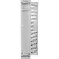 Clean Line Lockers, 12" x 12" x 76", Steel, Grey, Rivet (Assembled), Perforated NRZ Safety Inc.