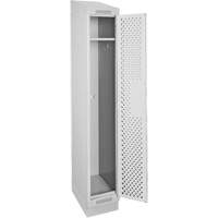 Clean Line Lockers, 12" x 18" x 82", Steel, Grey, Rivet (Assembled), Perforated NRZ Safety Inc.