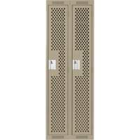 Casiers Clean Line, Bloc de 2, 24" x 12" x 72", Acier, Beige, Rivet (assembl&eacute;), Perfor&eacute; NRZ Safety Inc.