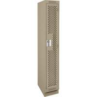 Clean Line Lockers, 12" x 12" x 76", Steel, Beige, Rivet (Assembled), Perforated NRZ Safety Inc.