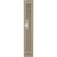 Clean Line Lockers, 12" x 12" x 76", Steel, Beige, Rivet (Assembled), Perforated NRZ Safety Inc.