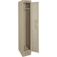 Clean Line Lockers, 12" x 12" x 76", Steel, Beige, Rivet (Assembled), Perforated NRZ Safety Inc.