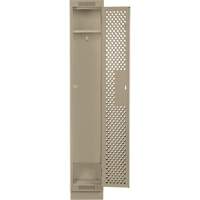 Clean Line Lockers, 12" x 12" x 76", Steel, Beige, Rivet (Assembled), Perforated NRZ Safety Inc.