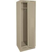 Clean Line Lockers, Bank of 2, 24" x 12" x 76", Steel, Beige, Rivet (Assembled), Perforated NRZ Safety Inc.