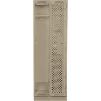 Clean Line Lockers, Bank of 2, 24" x 12" x 76", Steel, Beige, Rivet (Assembled), Perforated NRZ Safety Inc.