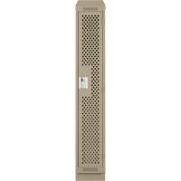 Casiers Clean Line, 12" x 15" x 82", Acier, Beige, Rivet (assembl&eacute;), Perfor&eacute; NRZ Safety Inc.